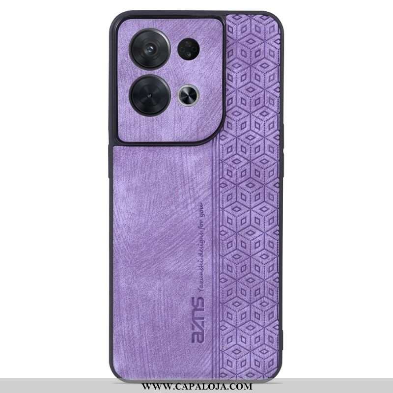 Capa Para Oppo Reno 8 Pro Efeito Couro Azns