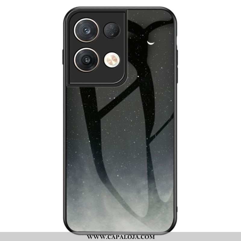 Capa Para Oppo Reno 8 Pro Padrão De Vidro Temperado