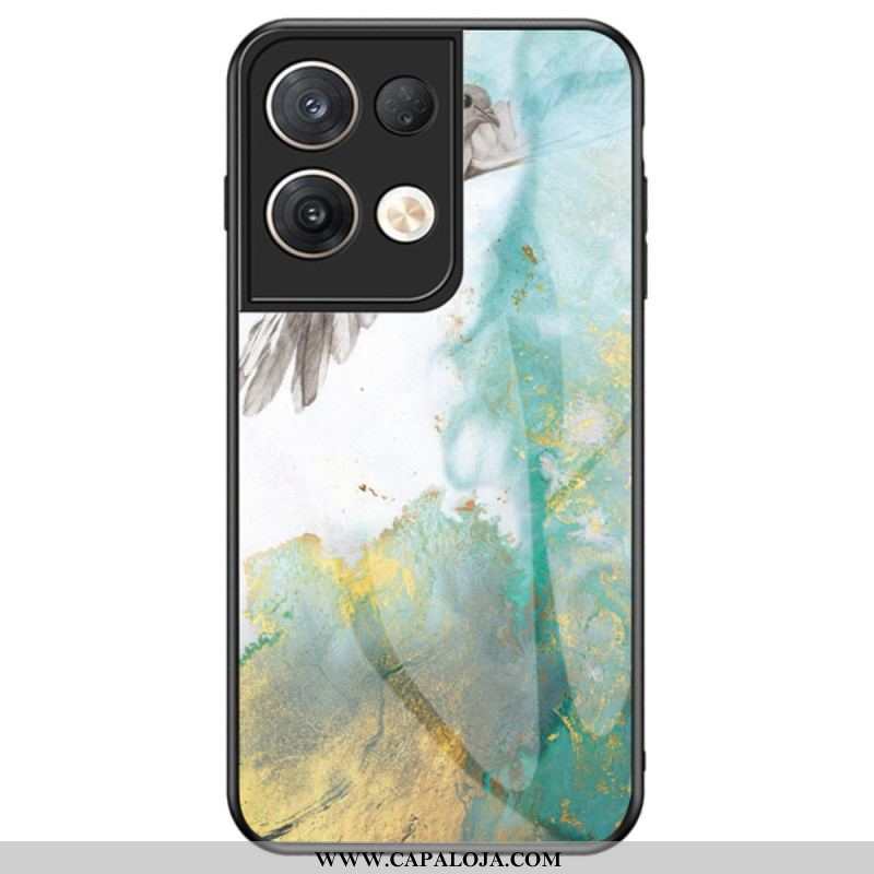 Capa Para Oppo Reno 8 Pro Vidro Temperado De Mármore