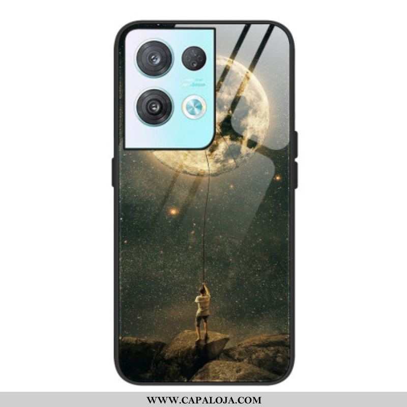 Capa Para Oppo Reno 8 Pro Vidro Temperado Do Homem Da Lua