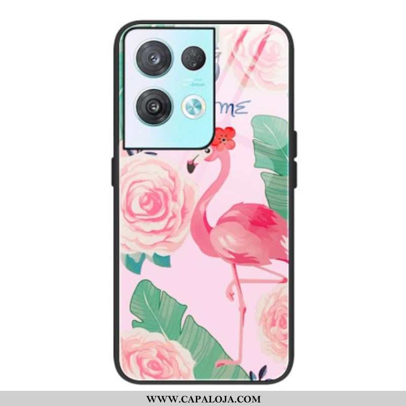 Capa Para Oppo Reno 8 Pro Vidro Temperado Flamingo