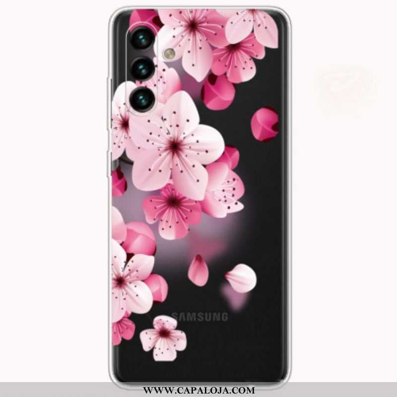 Capa Para Samsung Galaxy A13 5G / A04s Pequenas Flores Cor De Rosa