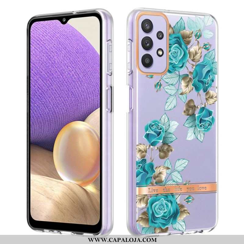 Capa Para Samsung Galaxy A13 Floral Sem Costura