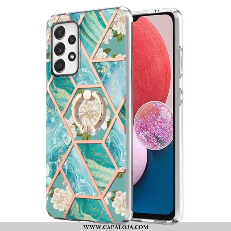 Capa Para Samsung Galaxy A13 Flores De Suporte De Anel