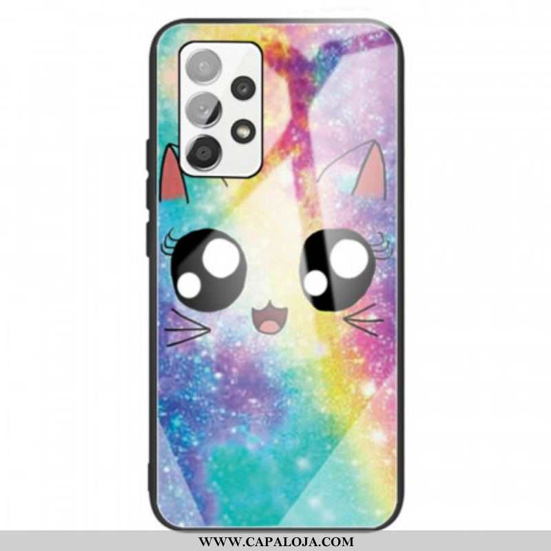 Capa Para Samsung Galaxy A13 Gato De Vidro Temperado