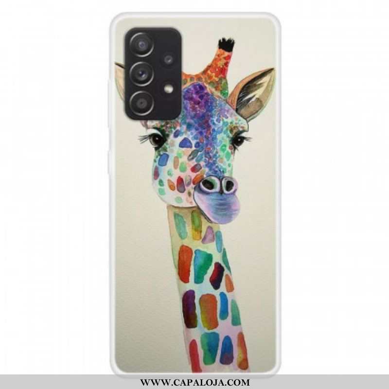 Capa Para Samsung Galaxy A13 Girafa Colorida