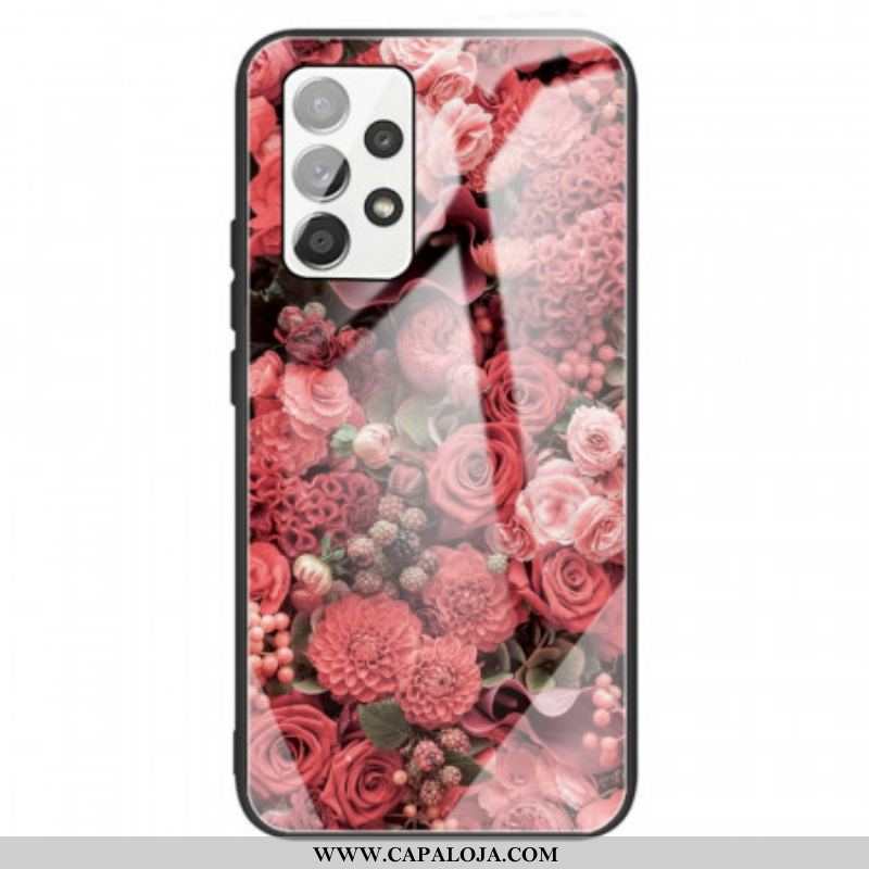 Capa Para Samsung Galaxy A13 Rose Flowers Vidro Temperado