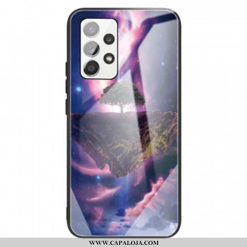 Capa Para Samsung Galaxy A13 Vidro Temperado Da Árvore Do Mundo