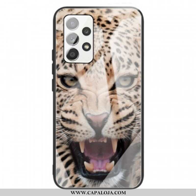 Capa Para Samsung Galaxy A13 Vidro Temperado Leopardo