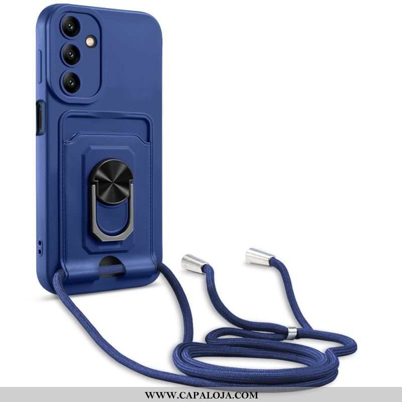 Capa Para Samsung Galaxy A14 / A14 5G De celular Cordão Com Porta-cartões E Anel De Suporte