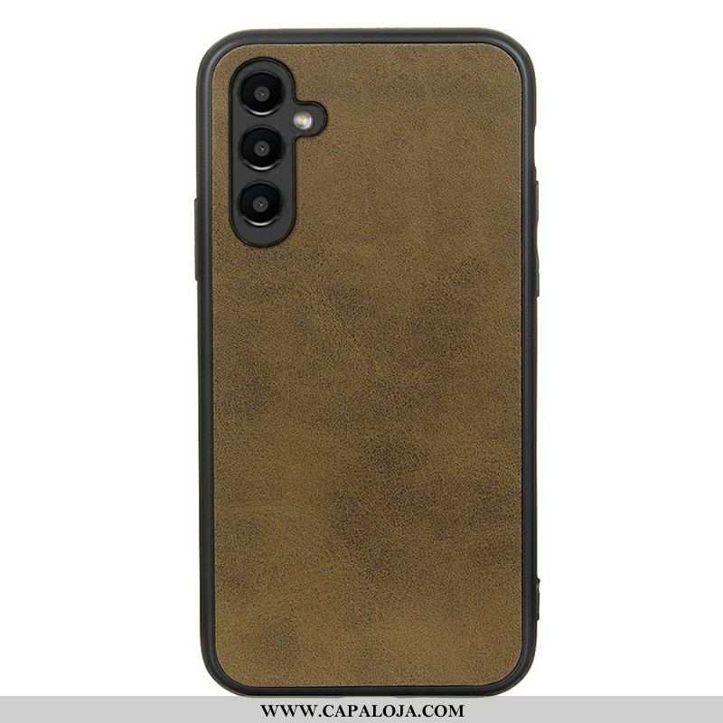 Capa Para Samsung Galaxy A14 / A14 5G Efeito De Couro De Aparência Refinada