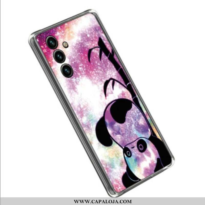 Capa Para Samsung Galaxy A14 / A14 5G Silicone Panda De Cabeça Para Baixo