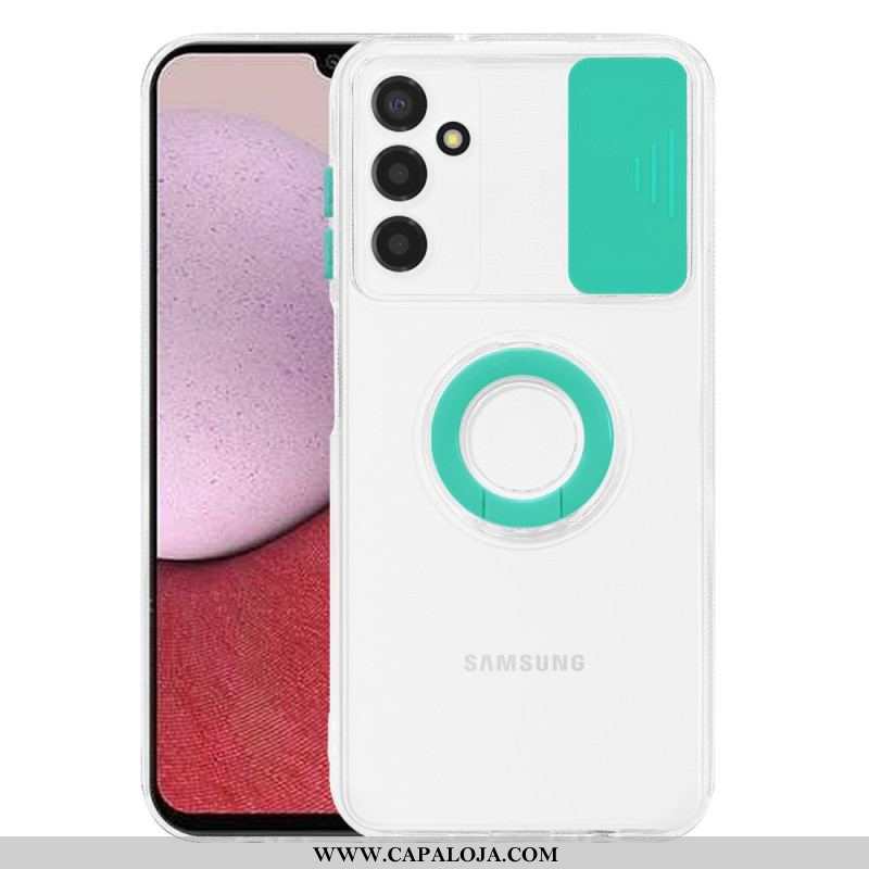 Capa Para Samsung Galaxy A14 / A14 5G Transparente Com Suporte De Anel