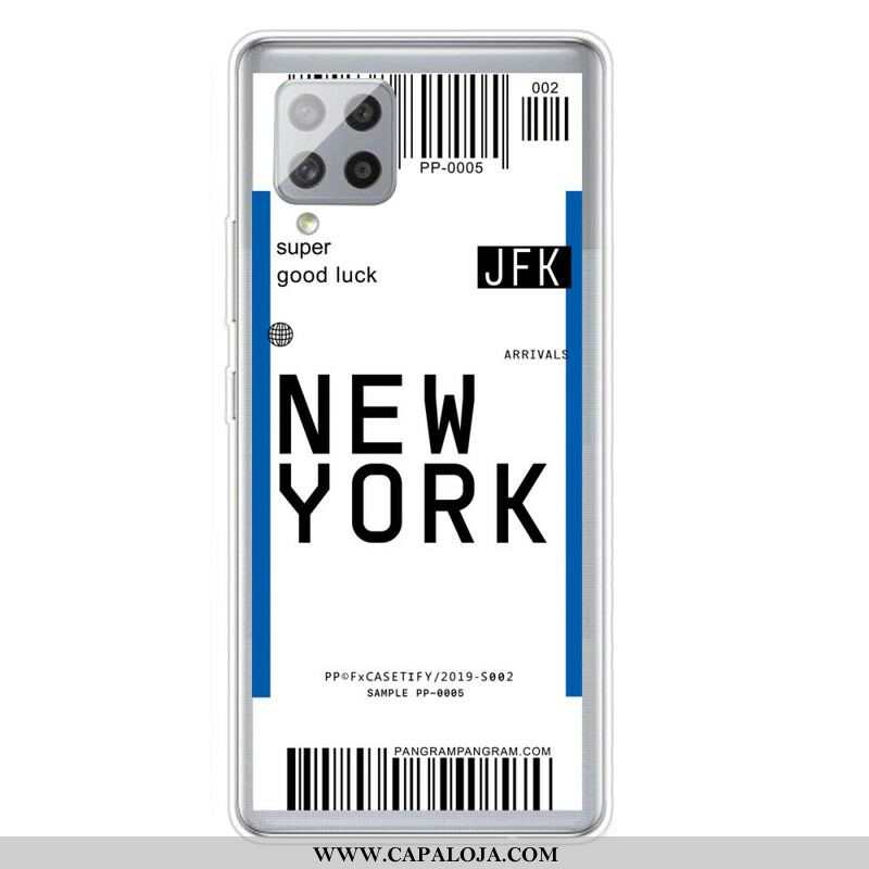 Capa Para Samsung Galaxy A42 5G Cartão De Embarque Para Nova York