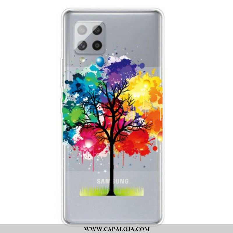 Capa Para Samsung Galaxy A42 5G Árvore Aquarela Perfeita