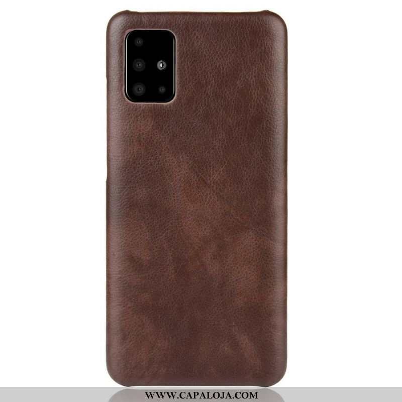 Capa Para Samsung Galaxy A51 5G Efeito Couro Lichia