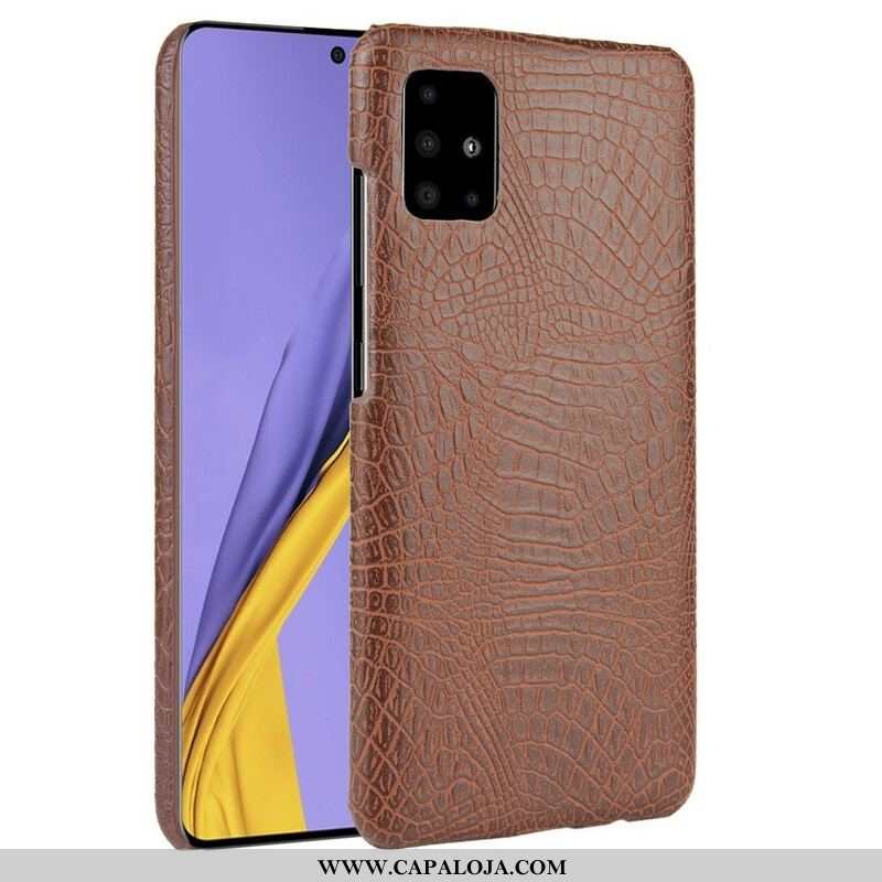 Capa Para Samsung Galaxy A51 5G Efeito Pele De Crocodilo