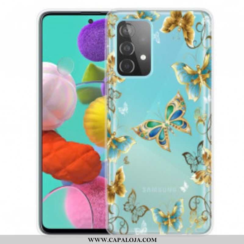 Capa Para Samsung Galaxy A52 4G / A52 5G / A52s 5G Borboletas De Design