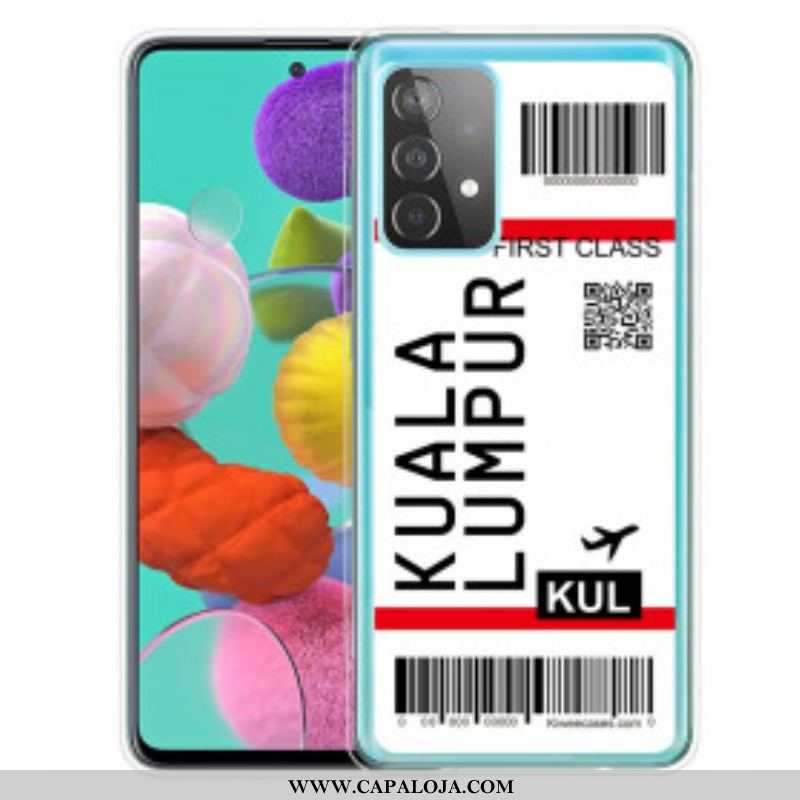 Capa Para Samsung Galaxy A52 4G / A52 5G / A52s 5G Cartão De Embarque Para Kuala Lumpur