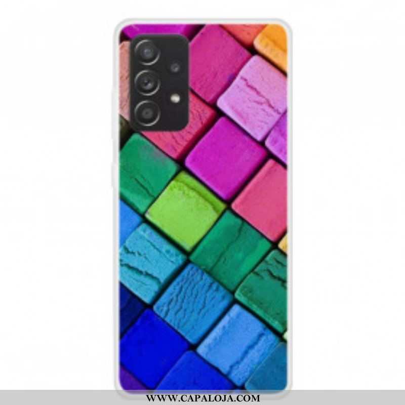 Capa Para Samsung Galaxy A52 4G / A52 5G / A52s 5G Cubos Coloridos