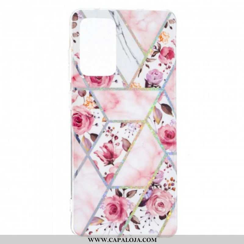 Capa Para Samsung Galaxy A52 4G / A52 5G / A52s 5G Flores Em Mármore