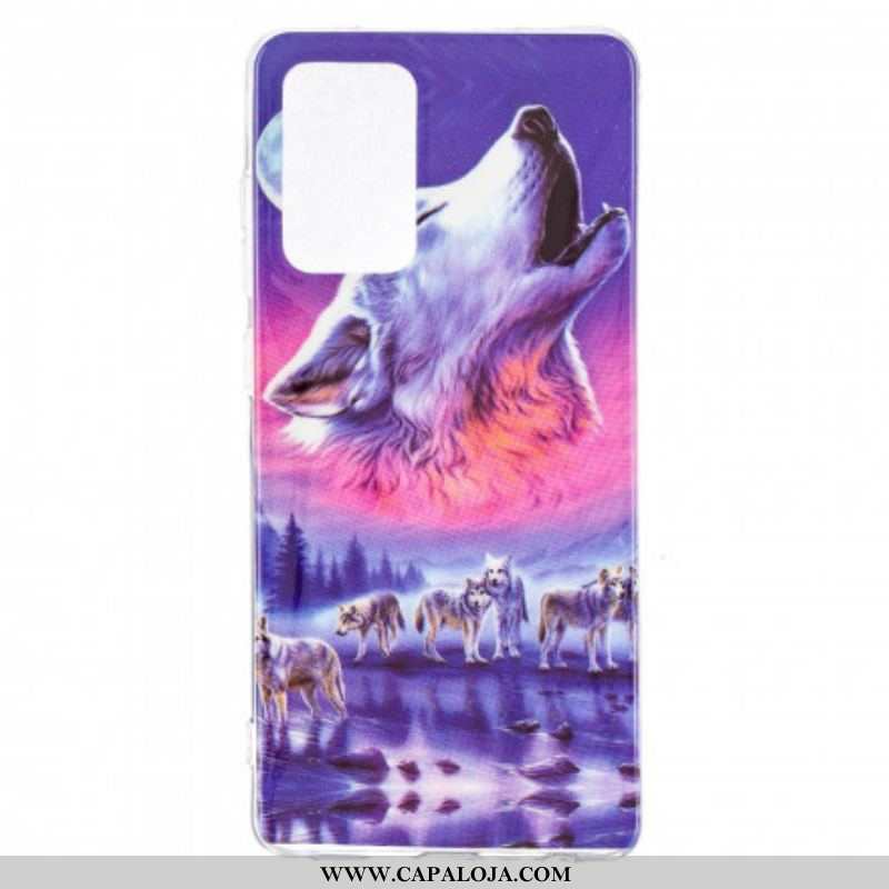 Capa Para Samsung Galaxy A52 4G / A52 5G / A52s 5G Fluorescente Wolf Series