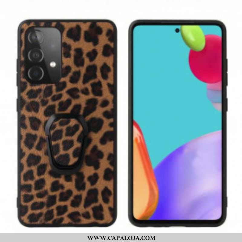 Capa Para Samsung Galaxy A52 4G / A52 5G / A52s 5G Suporte De Anel Estilo Leopardo