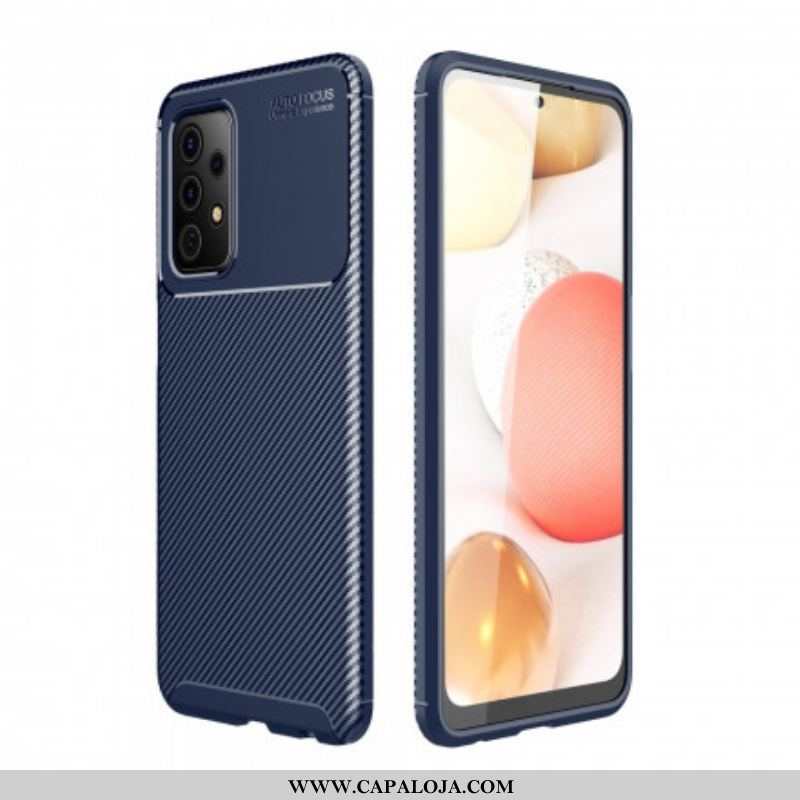 Capa Para Samsung Galaxy A52 4G / A52 5G / A52s 5G Textura Flexível De Fibra De Carbono