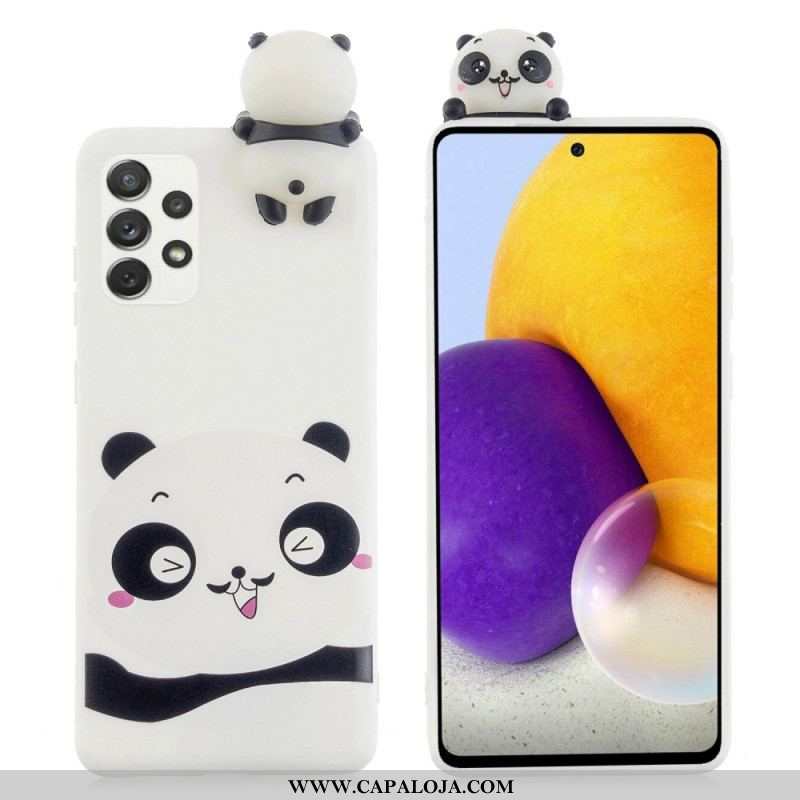 Capa Para Samsung Galaxy A53 5G Amor Panda 3d