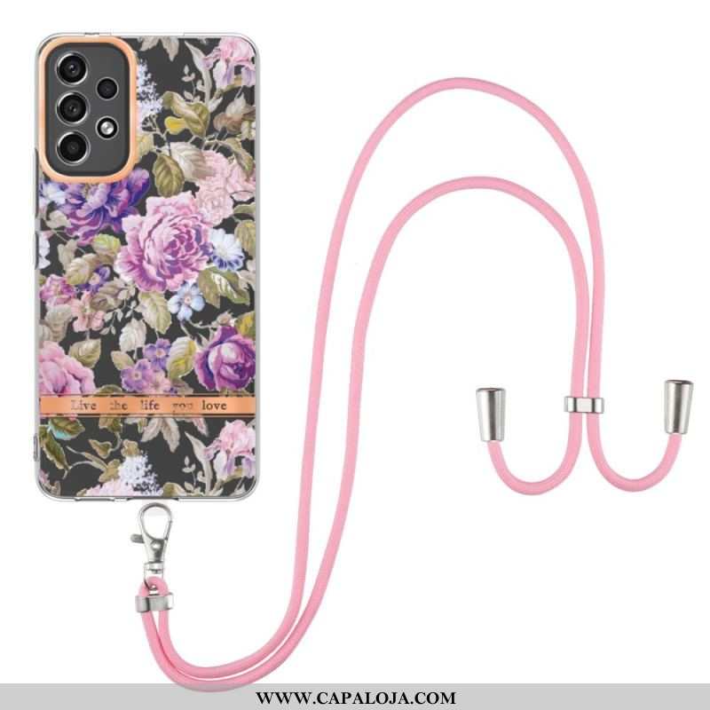 Capa Para Samsung Galaxy A53 5G De celular Cordão Floral