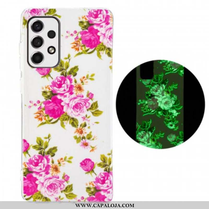 Capa Para Samsung Galaxy A53 5G Flores Da Liberdade Fluorescentes