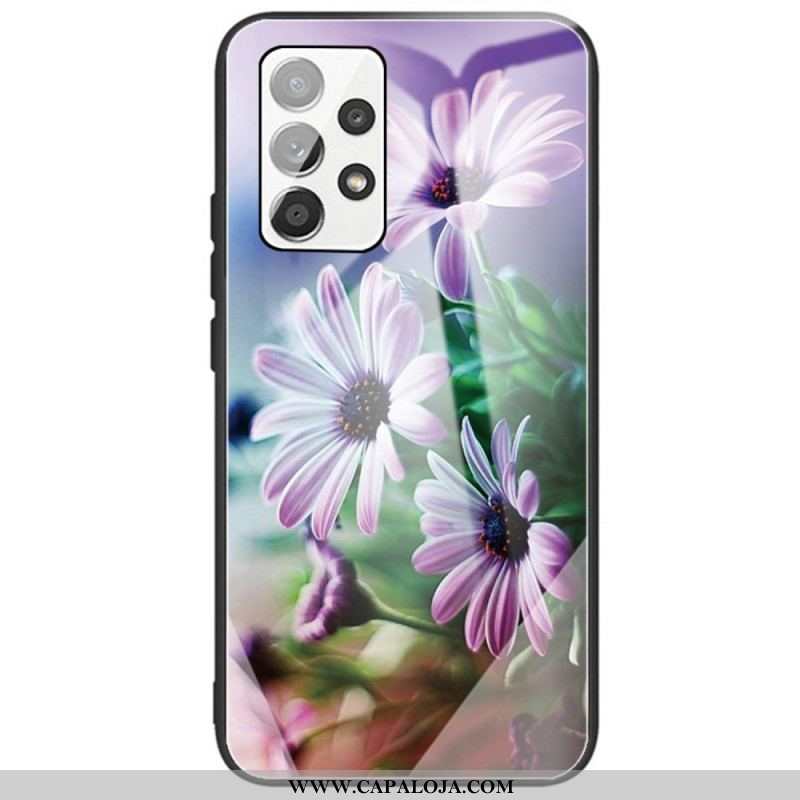 Capa Para Samsung Galaxy A53 5G Flores De Vidro Temperado