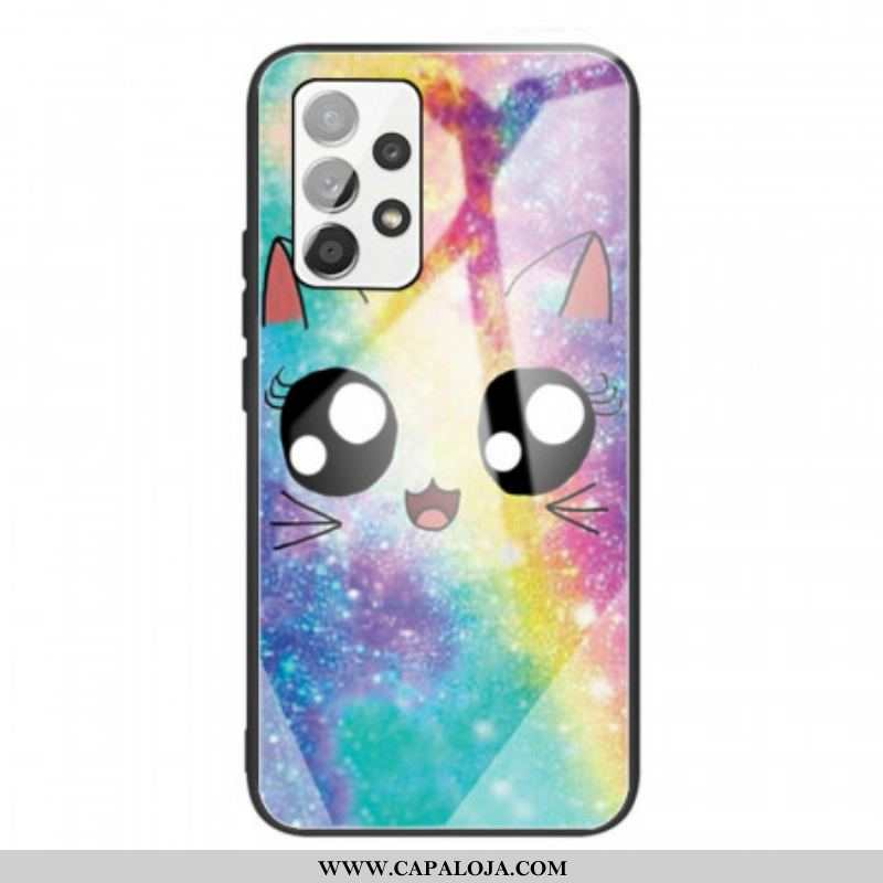 Capa Para Samsung Galaxy A53 5G Gato De Vidro Temperado