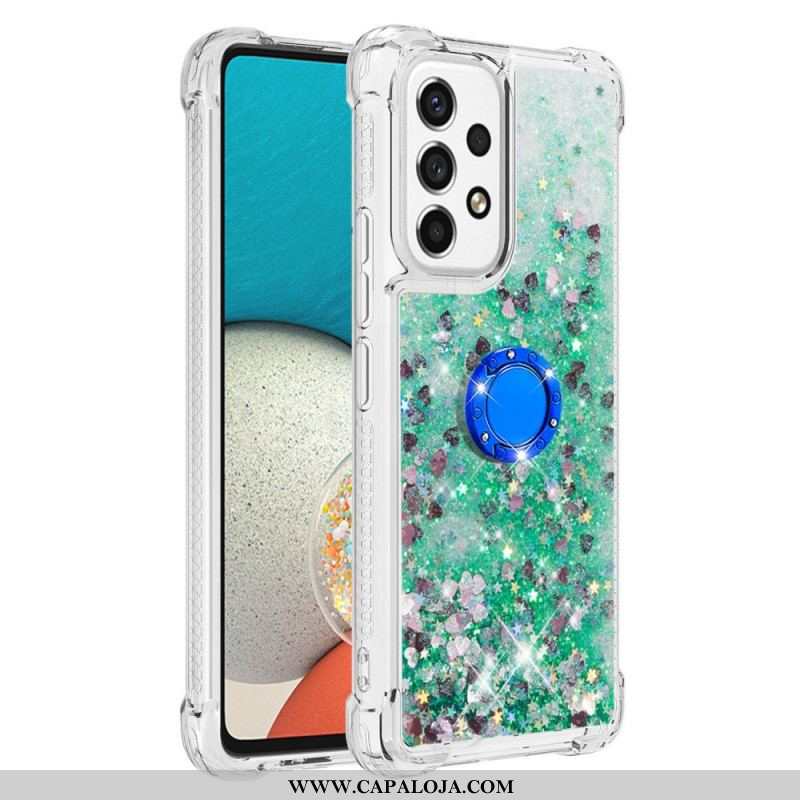 Capa Para Samsung Galaxy A53 5G Lantejoulas Com Suporte De Anel