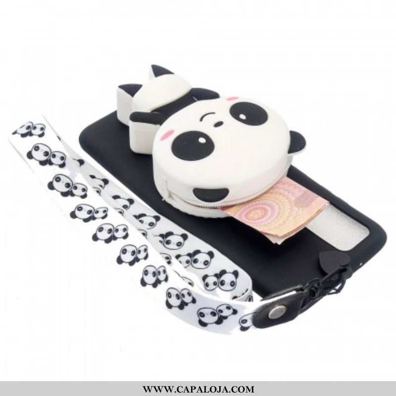 Capa Para Samsung Galaxy A53 5G Panda 3d Com Cordão De Mosquetão