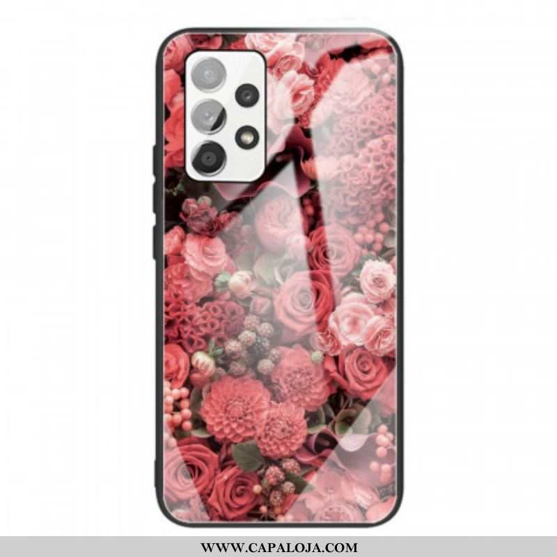 Capa Para Samsung Galaxy A53 5G Rose Flowers Vidro Temperado