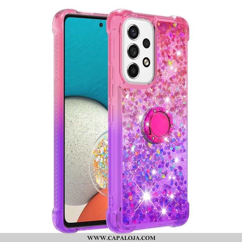 Capa Para Samsung Galaxy A53 5G Suporte De Anel Glitter