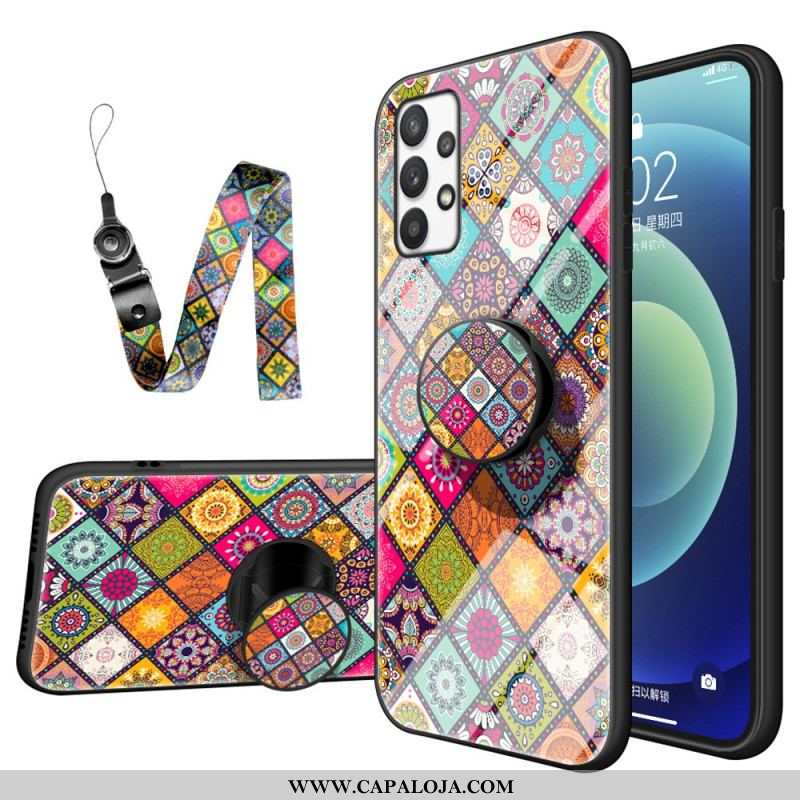 Capa Para Samsung Galaxy A53 5G Suporte Magnético Patchwork