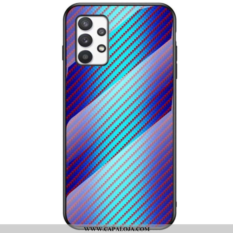 Capa Para Samsung Galaxy A53 5G Vidro Temperado De Fibra De Carbono