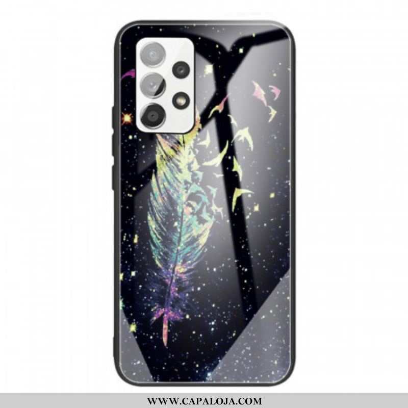 Capa Para Samsung Galaxy A53 5G Vidro Temperado De Penas