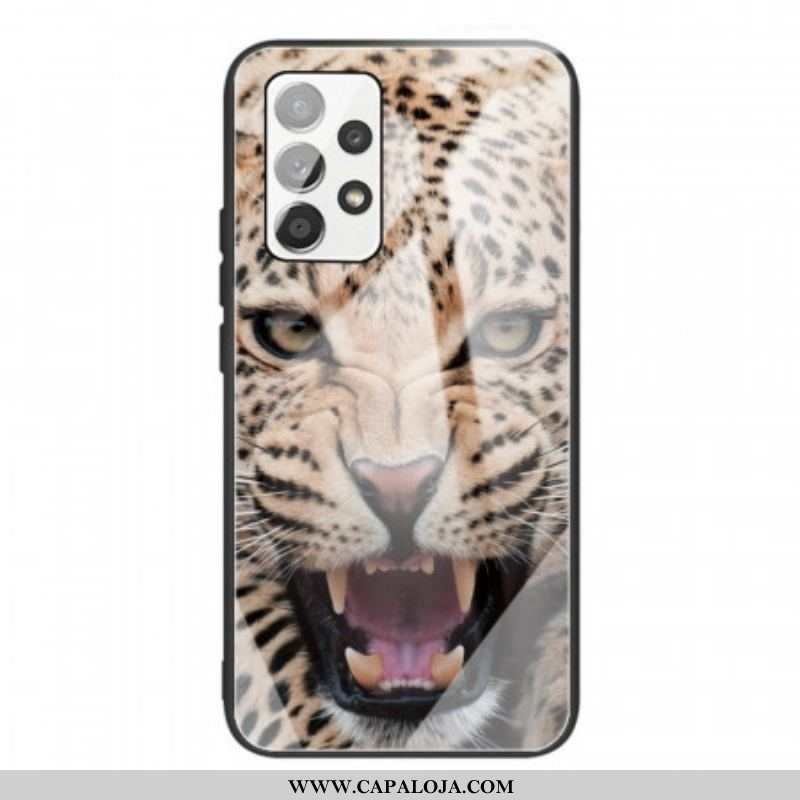 Capa Para Samsung Galaxy A53 5G Vidro Temperado Leopardo