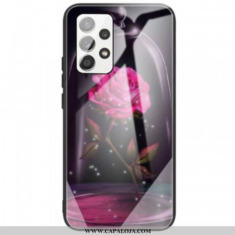 Capa Para Samsung Galaxy A53 5G Vidro Temperado Rosa Mágico