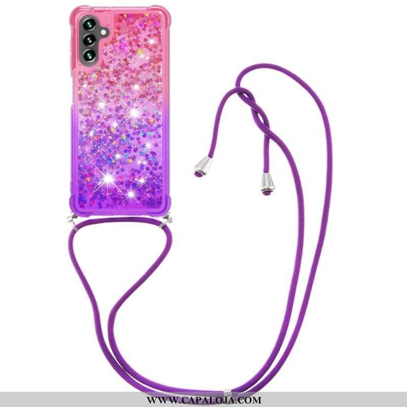 Capa Para Samsung Galaxy A54 5G De celular Cordão De Silicone Brilhante