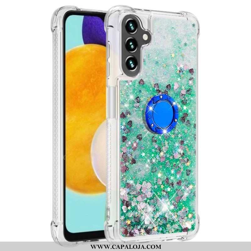 Capa Para Samsung Galaxy A54 5G Lantejoulas Com Suporte De Anel