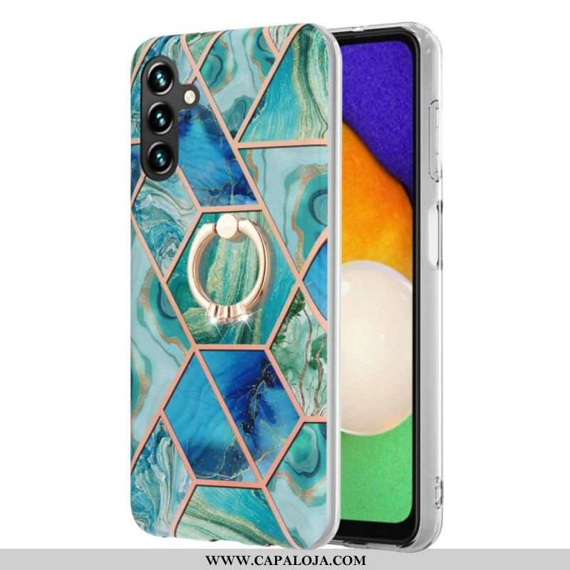 Capa Para Samsung Galaxy A54 5G Mármore Com Suporte De Anel