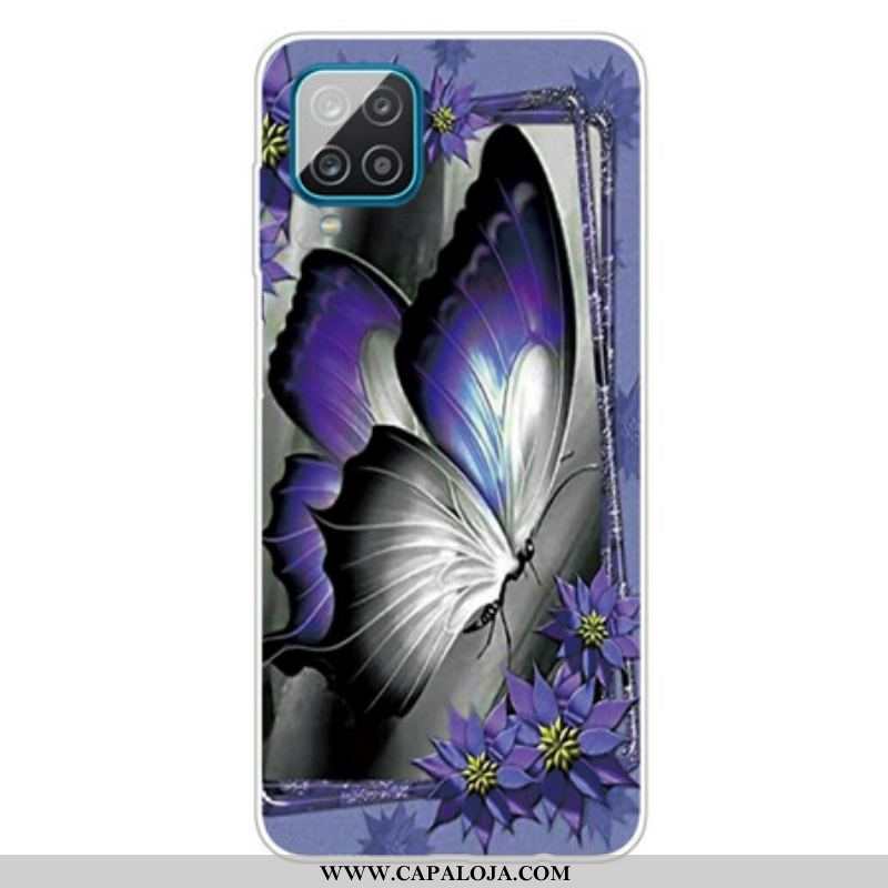 Capa Para Samsung Galaxy M12 / A12 Borboleta Real