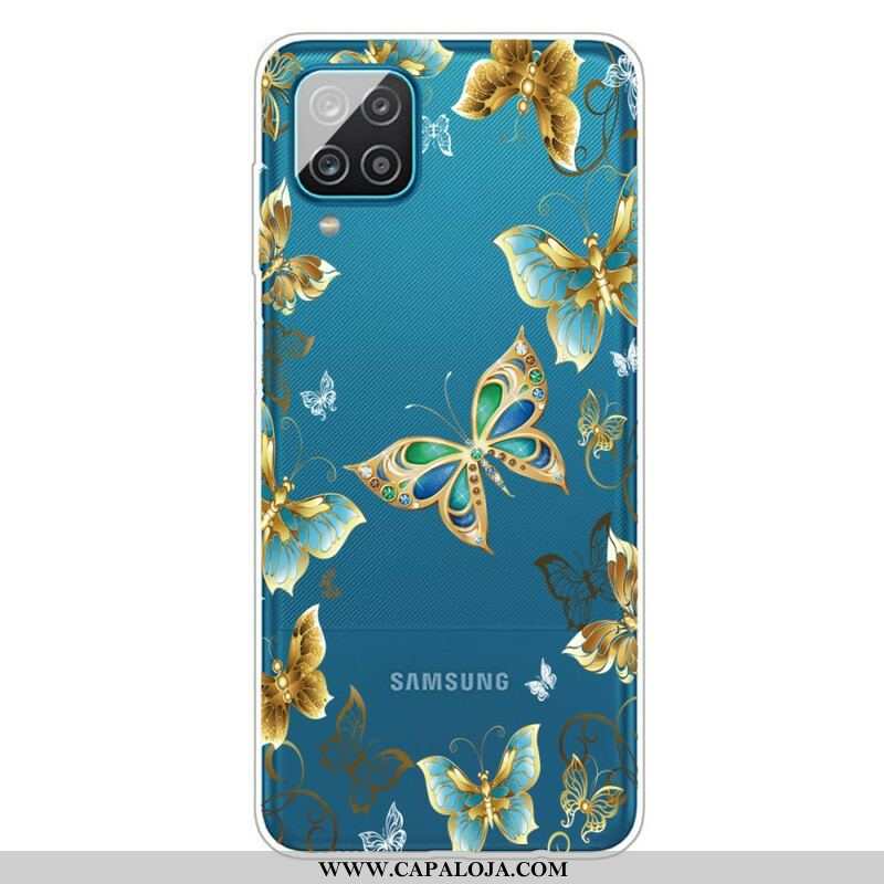 Capa Para Samsung Galaxy M12 / A12 Borboletas De Design