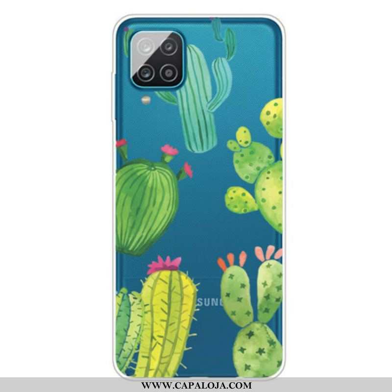 Capa Para Samsung Galaxy M12 / A12 Cactos Aquarela