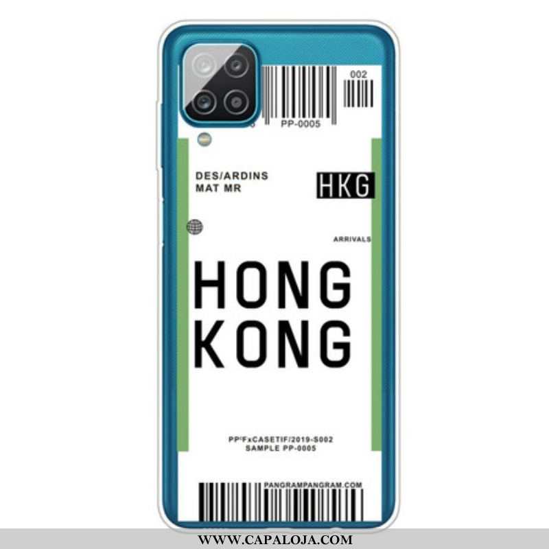 Capa Para Samsung Galaxy M12 / A12 Cartão De Embarque Para Hong Kong