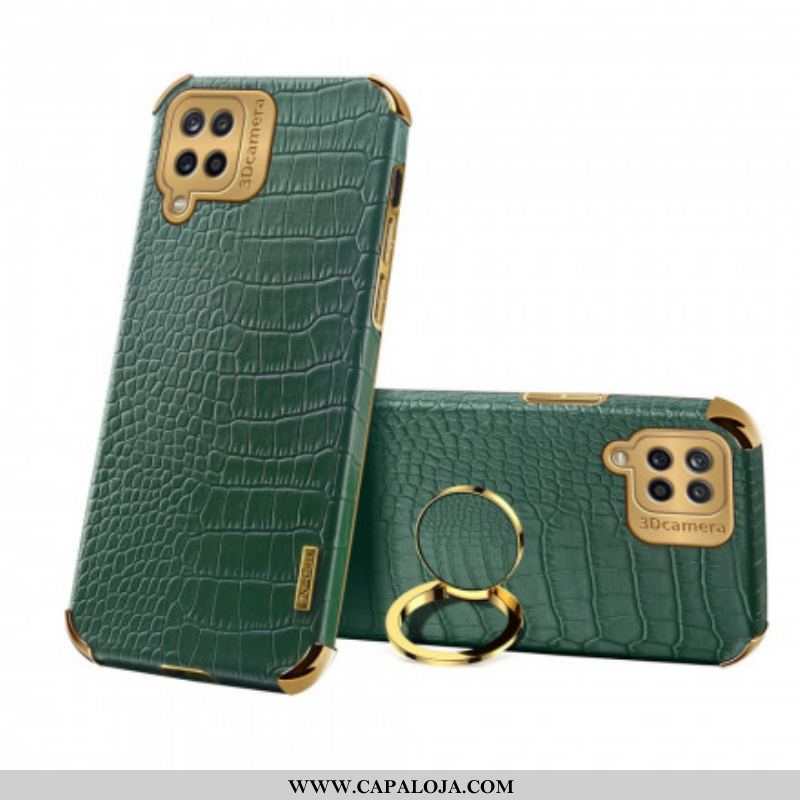 Capa Para Samsung Galaxy M12 / A12 Couro Falso Com Suporte De Anel